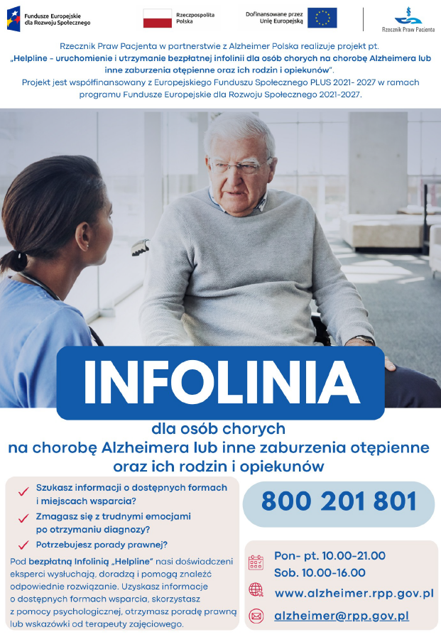 Infolinia dla osób chorych na Alzheimera